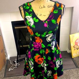 Bright Floral Skater dress